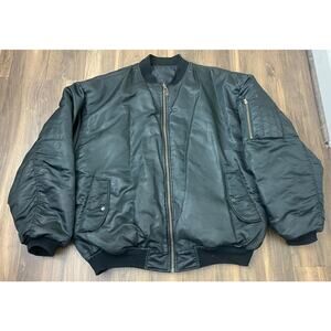 VTG Y2K Men C-4 flight aviation full zip-up windbreaker bomber jacket coat 3XL